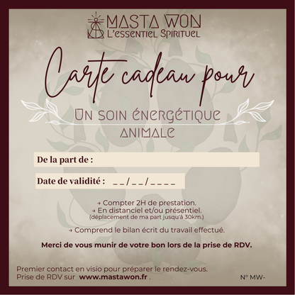 Carte-Cadeau Services MASTA WON l'Essentiel Spirituel